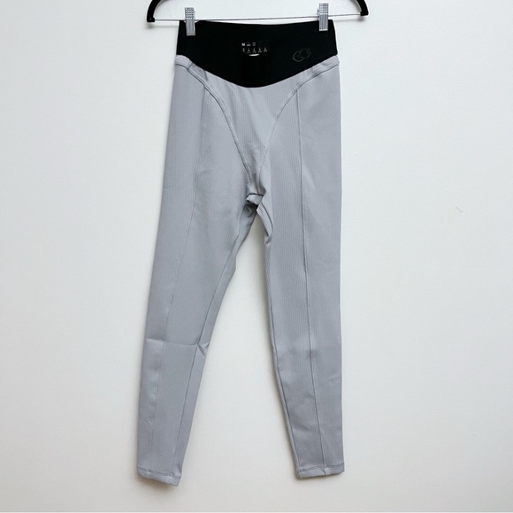 NEW Reebok Cardi B Thick Rib Tights GRAY HC5280 training pants Women’s Medium - Picture 3 of 11